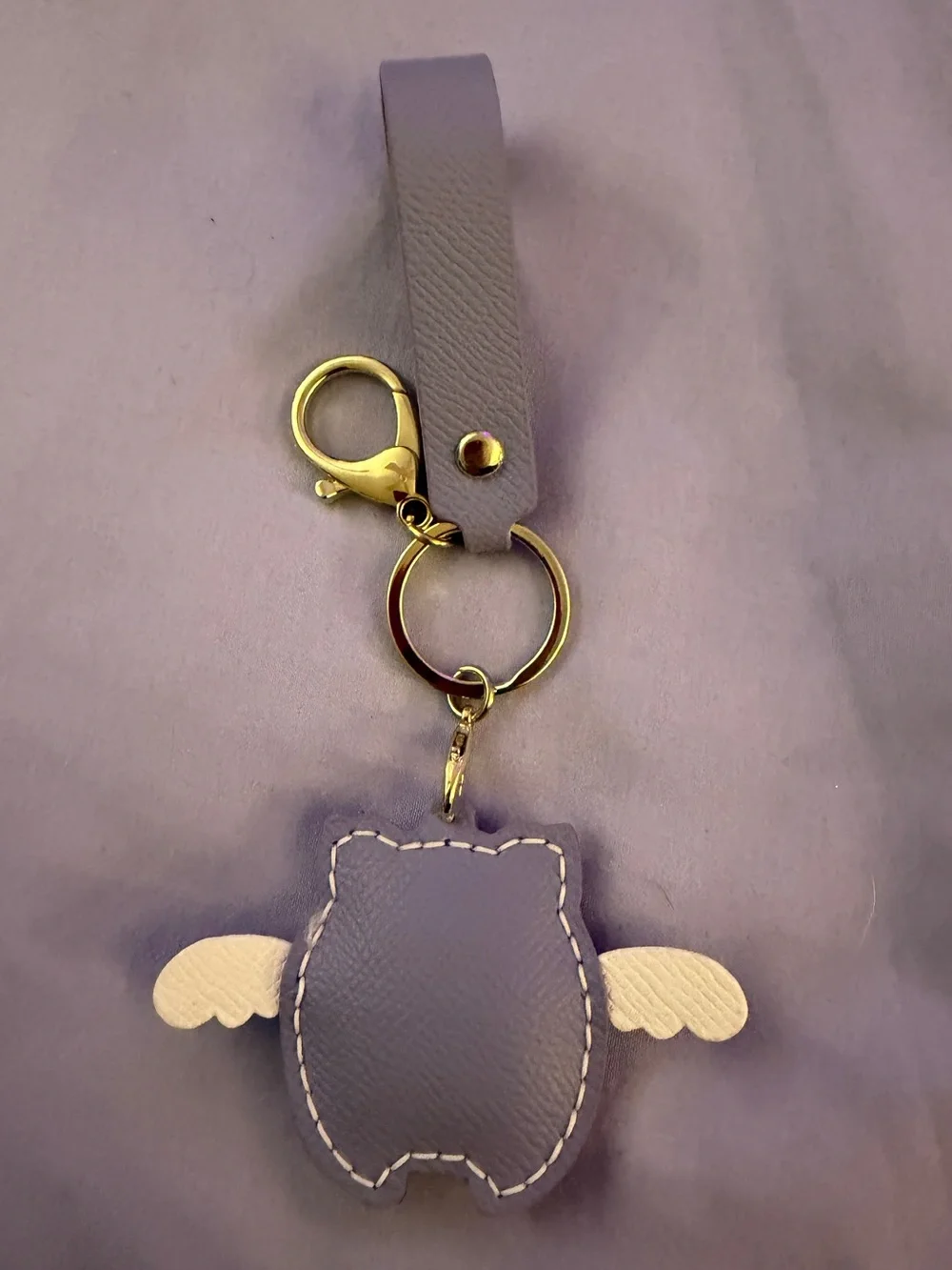 Pigs Fly Handmade Purple Keychain Bag Charm